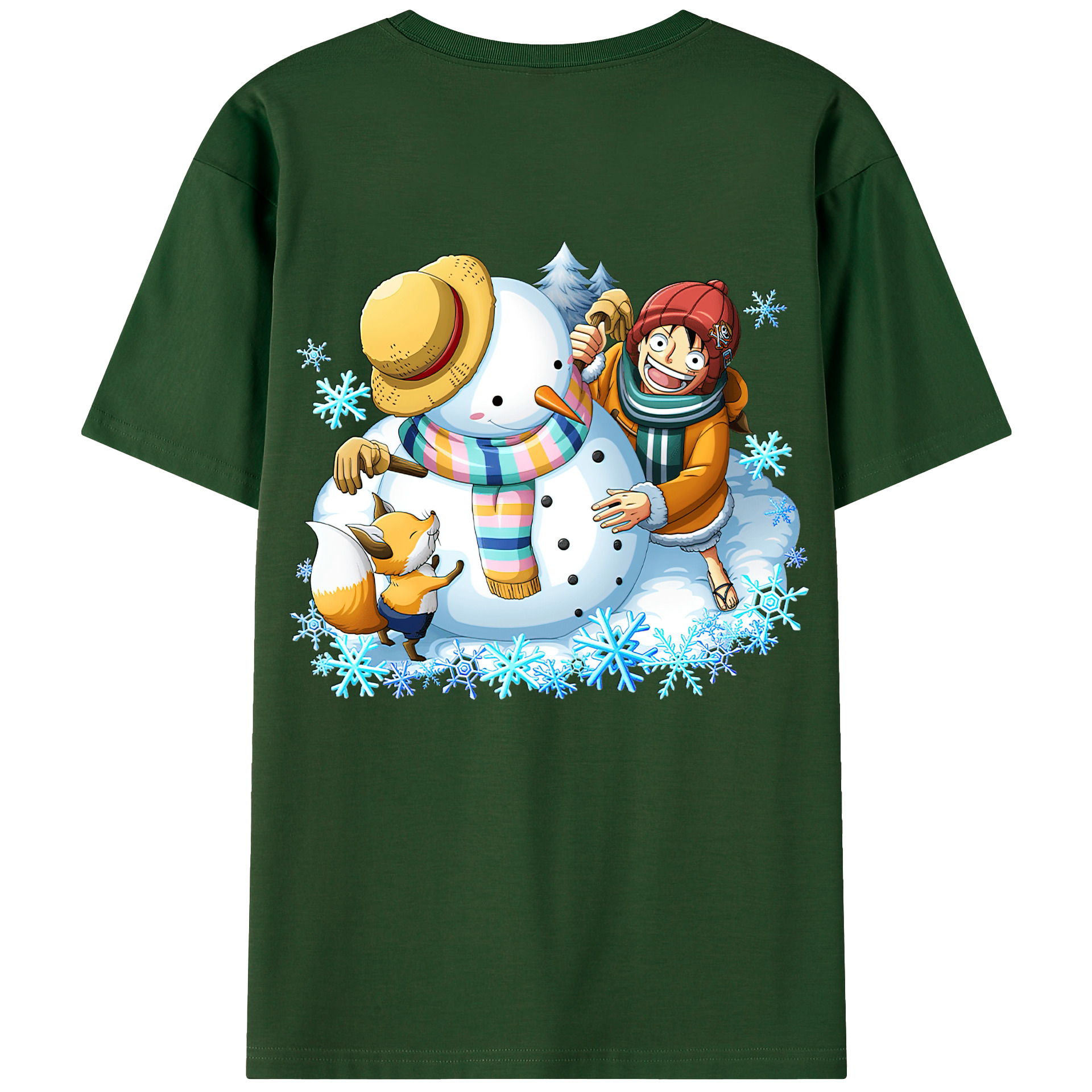 ワンピース モンキー・D・ルフィ ONE PIECE Monkey D. Luffy 綿100％半袖Tシャツ（背面プリント）